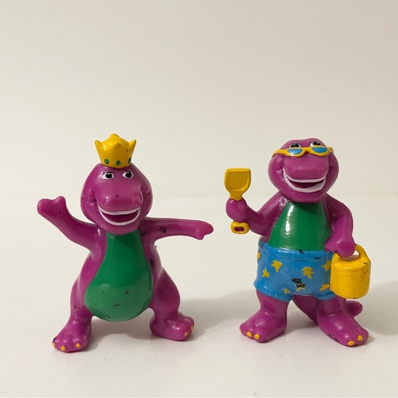 Vtg 1993 Barney With Crown and at the Beach Loose Figures Lyons Group - Picture 14 of 15